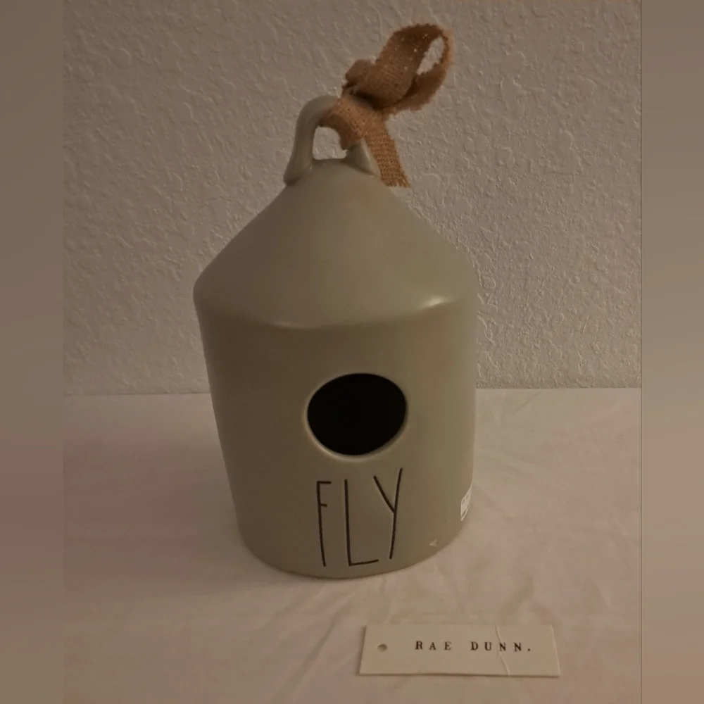 Rae Dunn FLY Birdhouse - Taupe